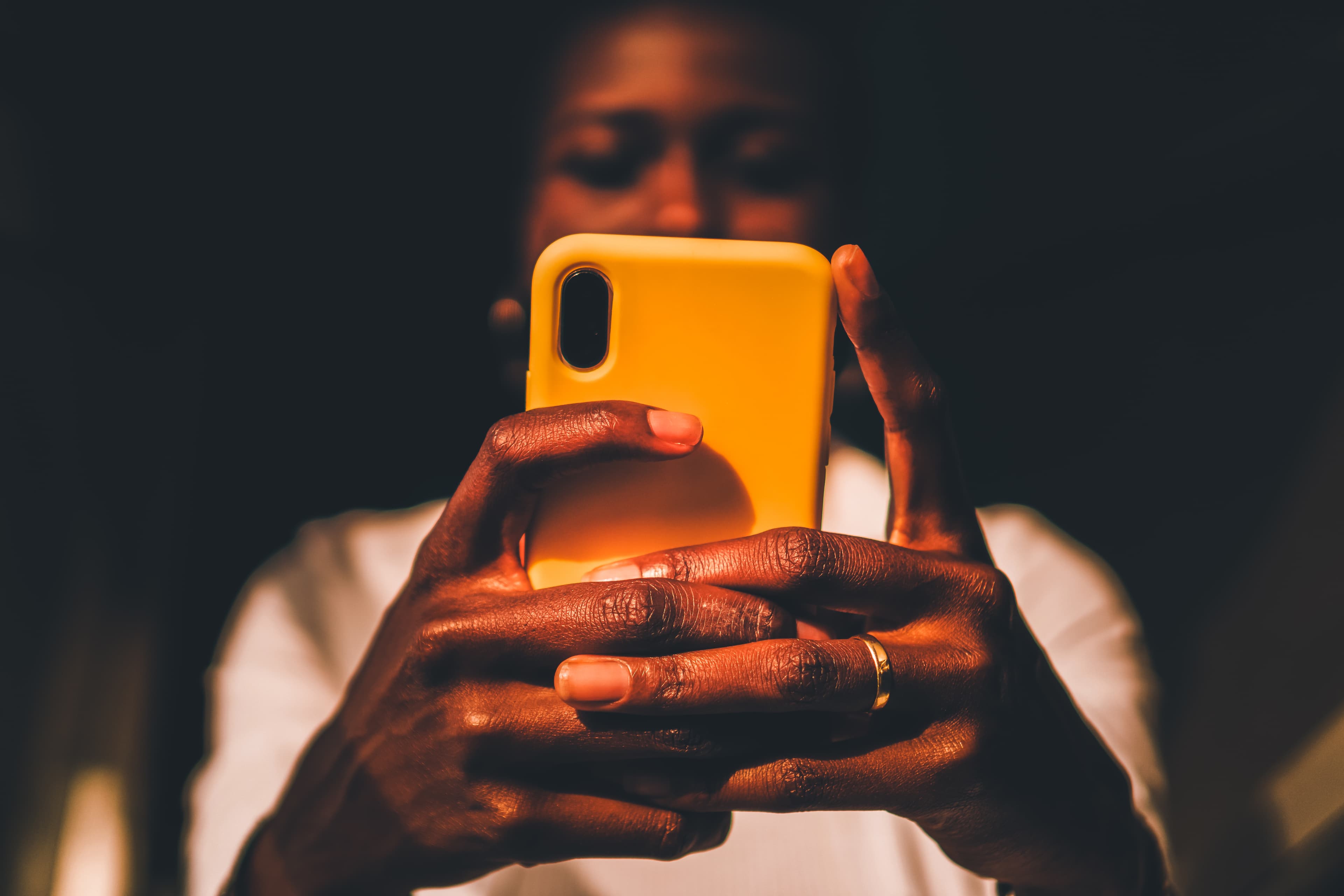 Hands on phone